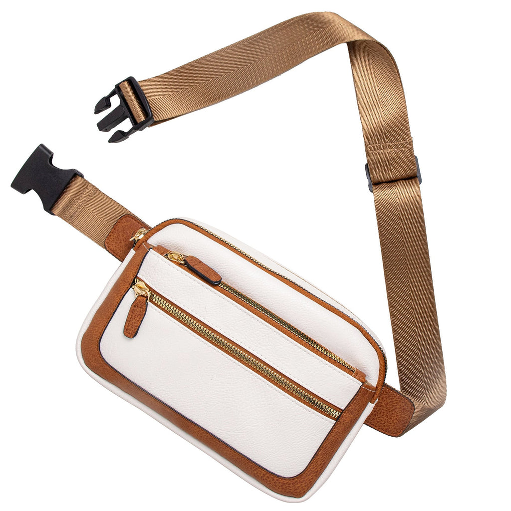 Multifunctional Fashion Fanny Pack – Adjustable Shoulder Strap Travel Breast Bag in Vegan Leather, Ideal Chest Purse for Holiday Sports and Running, Stylish Crossbody Waist Bag for Women - SJB-DIAMOND ELITES