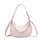 Women hobo bag, armpit bag, autumn fashion design shoulder bag, crossbody small shoulder bag pink for girls - SJB-DIAMOND ELITES