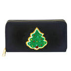 Women's alphabet embroidered wallet, long coin purse, nylon zipper ticket holder, multi-function card bag - SJB-DIAMOND ELITES