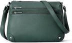 Small crossbody bag for women, shoulder bag multi-zip pocket bag, classic function messenger bag