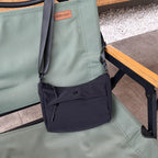 Small Casual Bag Women, Casual Simple Crossbody Bag, Nylon Wide Shoulder Strap Daily Commuter Shoulder Bag