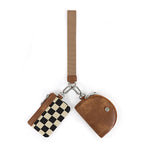 Multifunctional Fashion Checkerboard Women's Wrist Bag, Portable and Simple Mini Change Bag, Mini Zip Around Wristlet Wallet for WomenCoin Purse Small Cute for Teen GirlsDual Pouch Wristlet Portable keychain walletWristlet purses for women, - SJB-DIAMOND ELITES