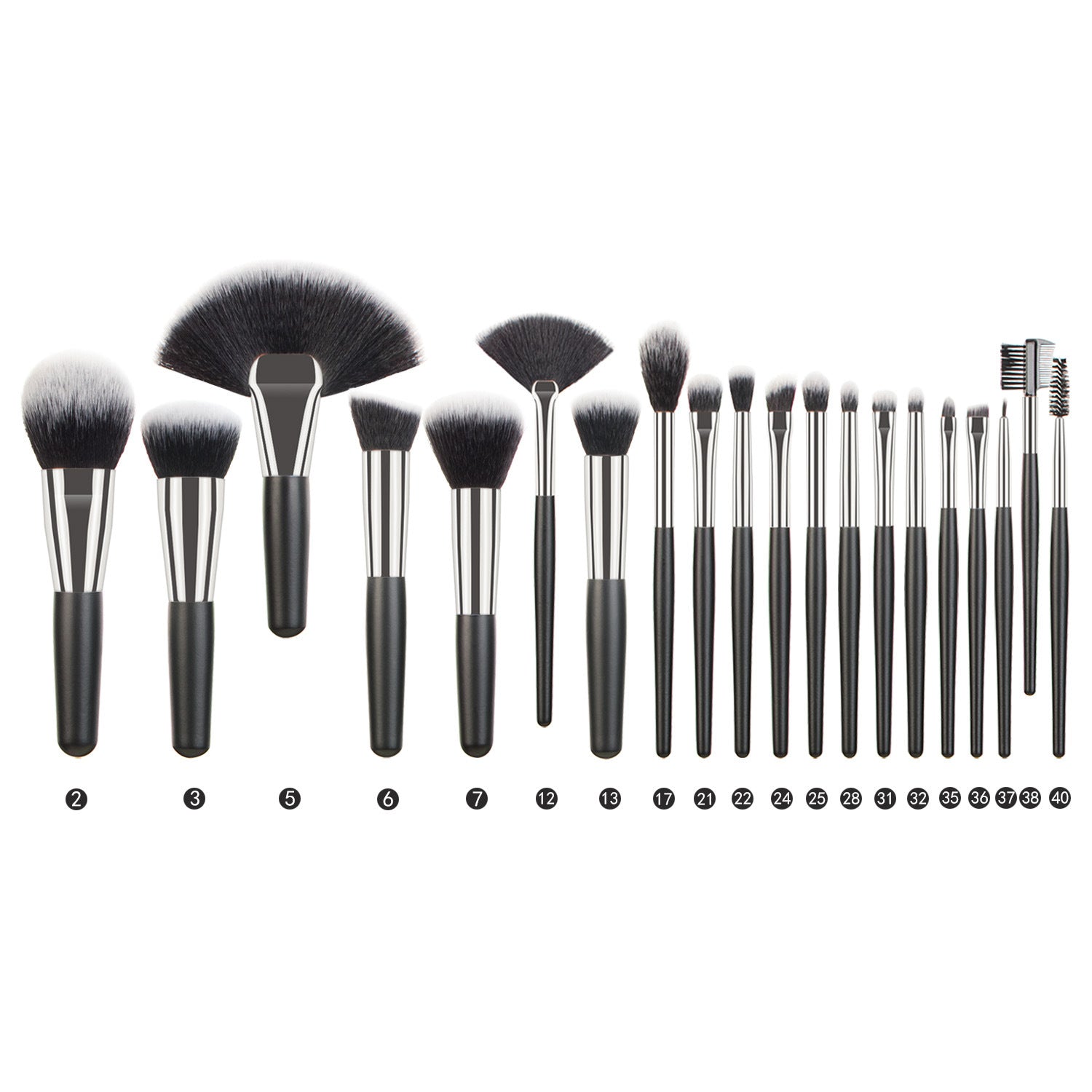 Animal Hair Makeup Brush Full Set Pi-Mart