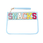 PVC transparent storage bag, embroidered letter cosmetic bag, wash storage towel embroidered file bag 2pcs, - SJB-DIAMOND ELITES