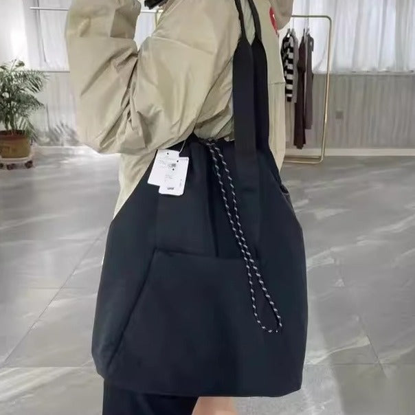 shoulder sports nylon bag waterproof multi-purpose drawstring shoulder bag storage large capacity yoga bag hobo - SJB-DIAMOND ELITES