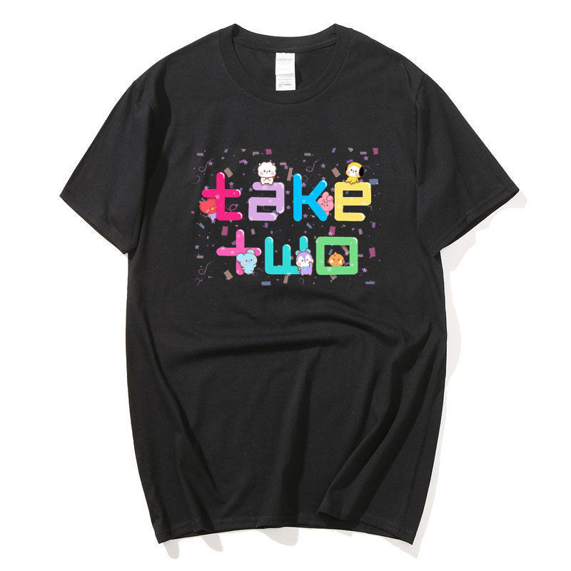 Letter Print Cotton T Shirt Fashion Brand Short Sleeve Tops Man Women Summer New Cool Tees Loose Men's Clothing - SJB-DIAMOND ELITES