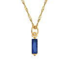 Color Twelve Birthstone Necklace Electroplating Pi-Mart