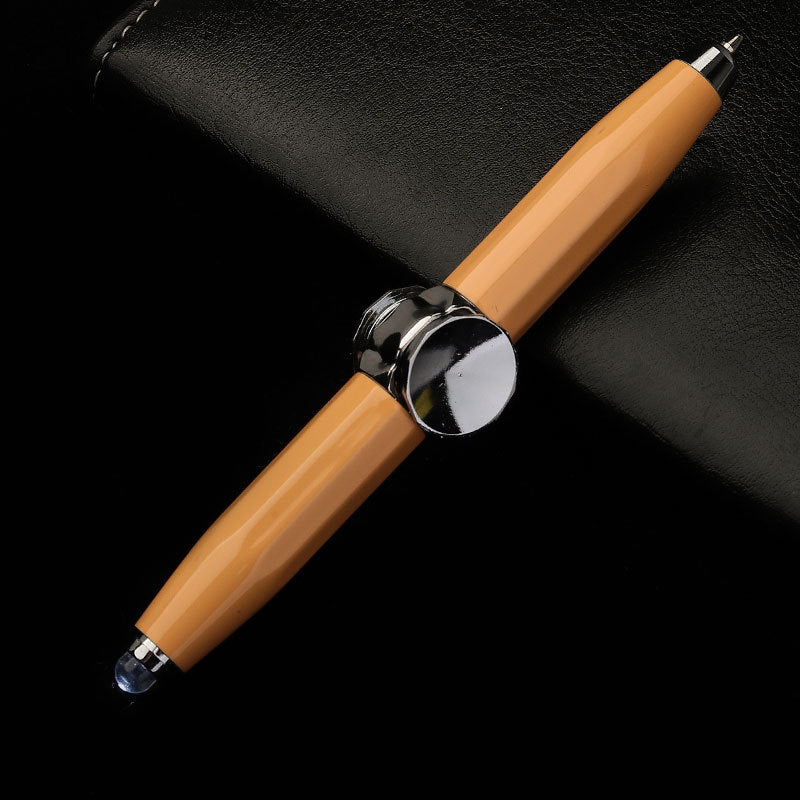 Creative Multi-Function LED Pen Spinning Decompression Gyro Metal Ballpoint Pen Fashion Office School Supplies Writing Pens Pi-Mart