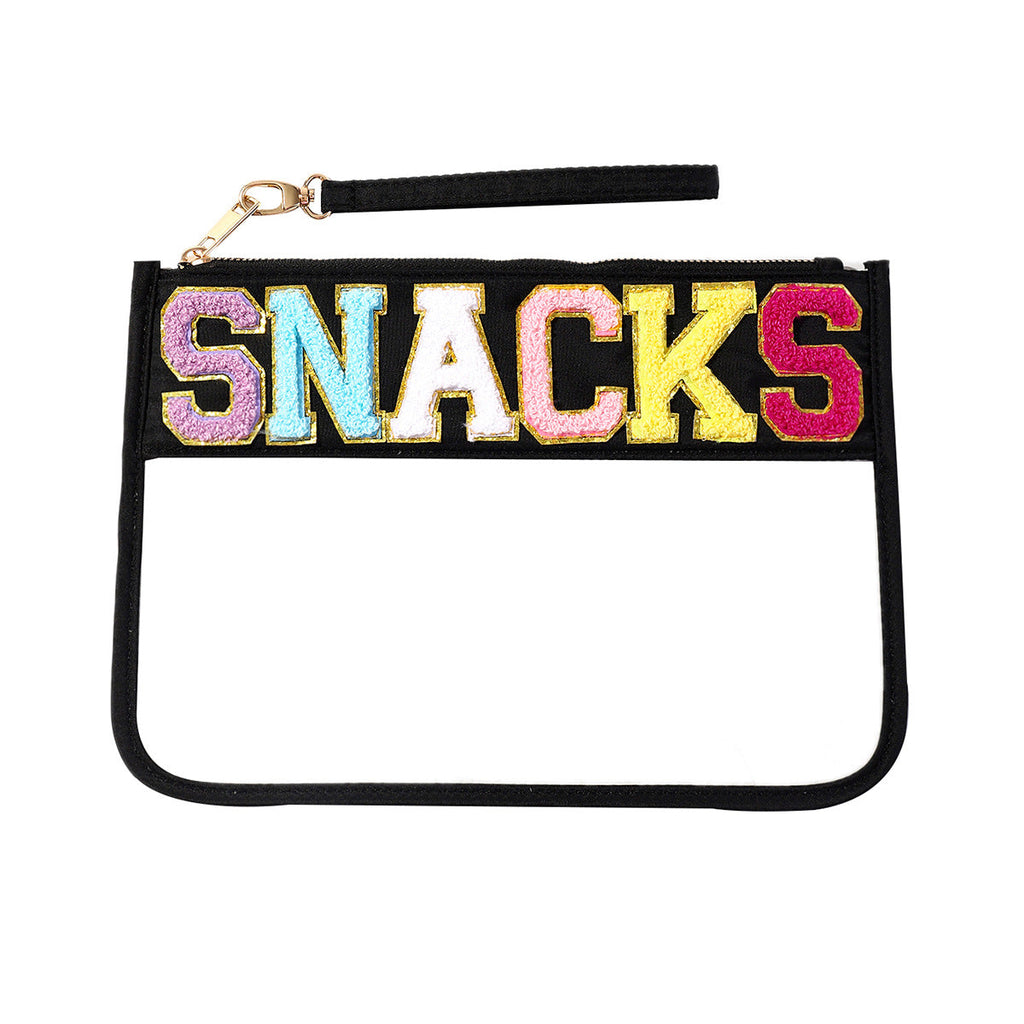 PVC transparent storage bag, embroidered letter cosmetic bag, wash storage towel embroidered file bag 2pcs, - SJB-DIAMOND ELITES