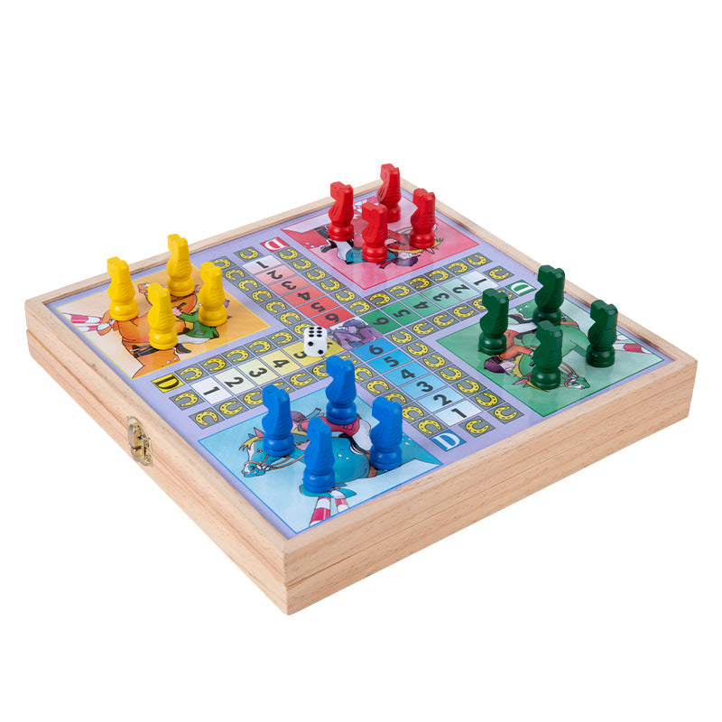 Four-in-one Foldable And Portable Storage Game Chess Box Set Pi-Mart