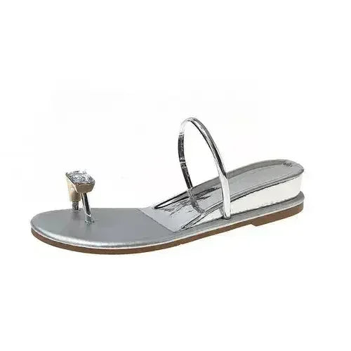 Rhinestone Beach Flip Flops - Glam Sandals | Femstylo