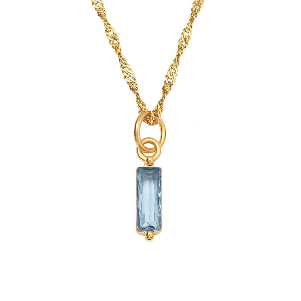 Color Twelve Birthstone Necklace Electroplating Pi-Mart