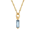 Color Twelve Birthstone Necklace Electroplating Pi-Mart