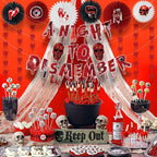Halloween horror-themed haunted house holiday party decoration set flag background cloth card balloon honeycomb ornament - SJB-DIAMOND ELITES