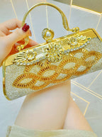 Handmade rhinestone Dinner bag Cocktail Dress Bag Hand-held skew party bag - SJB-DIAMOND ELITES