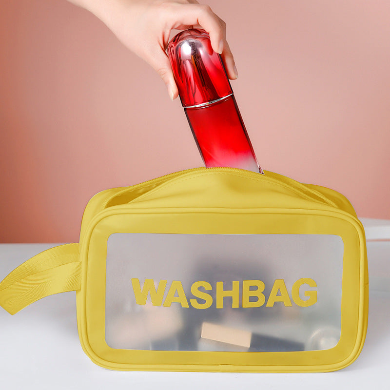 Frosted pu three-piece toilet bag, large-capacity pvc toiletries, translucent cosmetics, portable makeup bags,Makeup bags for women,Large makeup bag,Travel makeup bag, - SJB-DIAMOND ELITES
