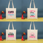 Canvas printed shoulder bag, fashionable and lightweight shopping bag, large-capacity cotton bag 2pcs hobo. - SJB-DIAMOND ELITES
