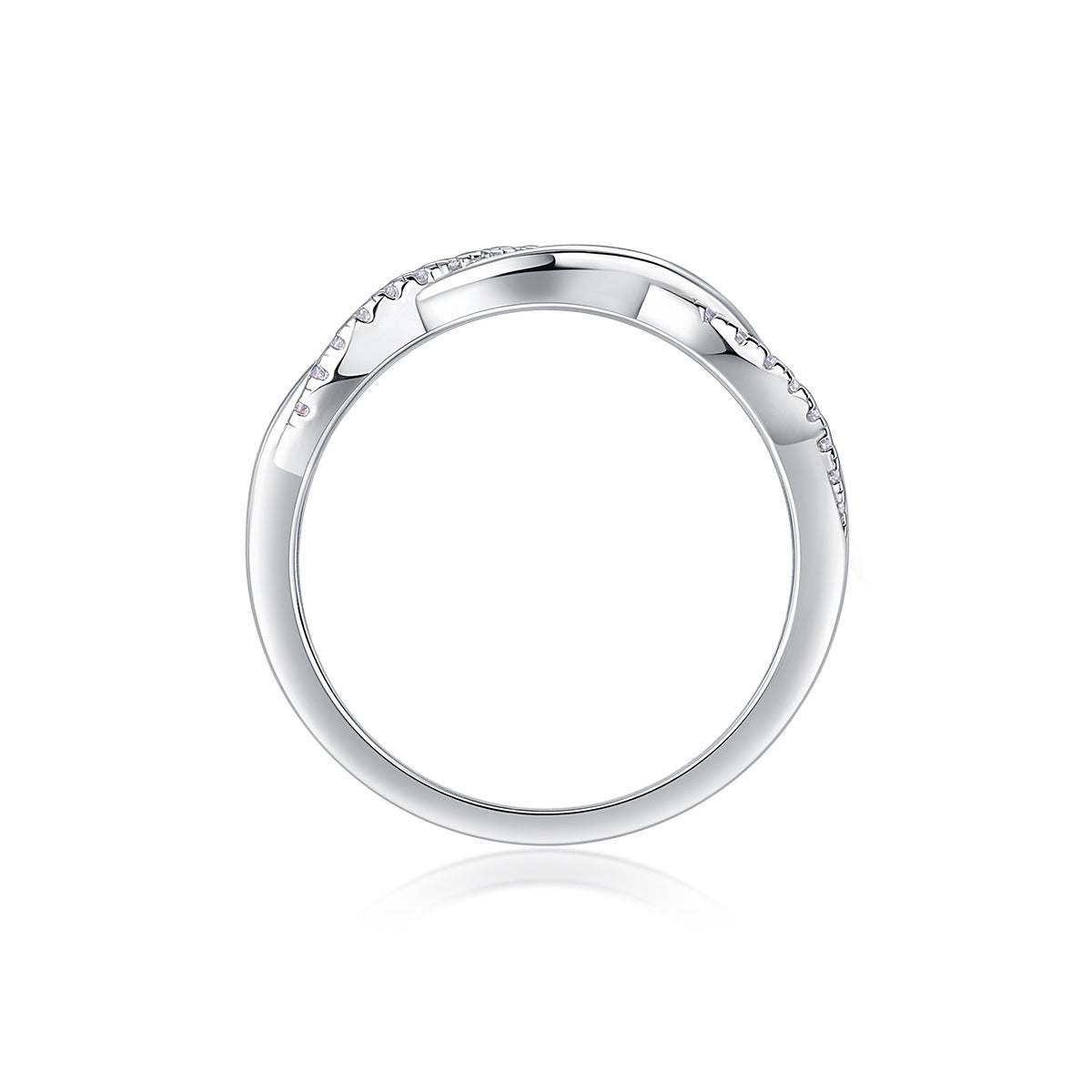 S925 Silver Moissanite Closed Ring Pi-Mart