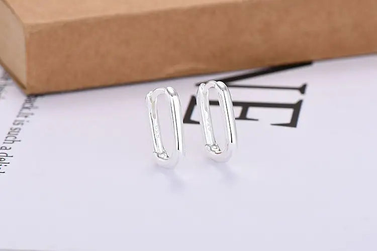 European And American Entry Lux U-shaped Earrings Female Simple Solid Lootquake LLC