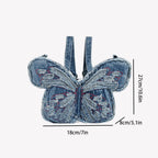 Design washed denim bag, butterfly shaped bag, punk denim bag, shoulder bag, backpack purse for women - SJB-DIAMOND ELITES