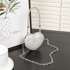 Rhinestone Dinner Bag, Mini heart purse, Small and Exquisite Shiny Dress Bag, Ball Bag, Prom Bag, Party Purse, Prom Bags Clutch, Wedding Purse Evening Purse - SJB-DIAMOND ELITES