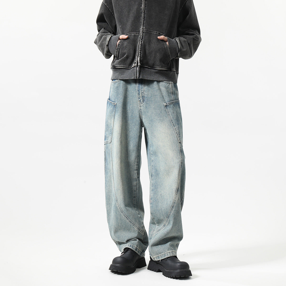 New Men's Matchet Pants Stitching Three-dimensional Design Trousers Lootquake LLC