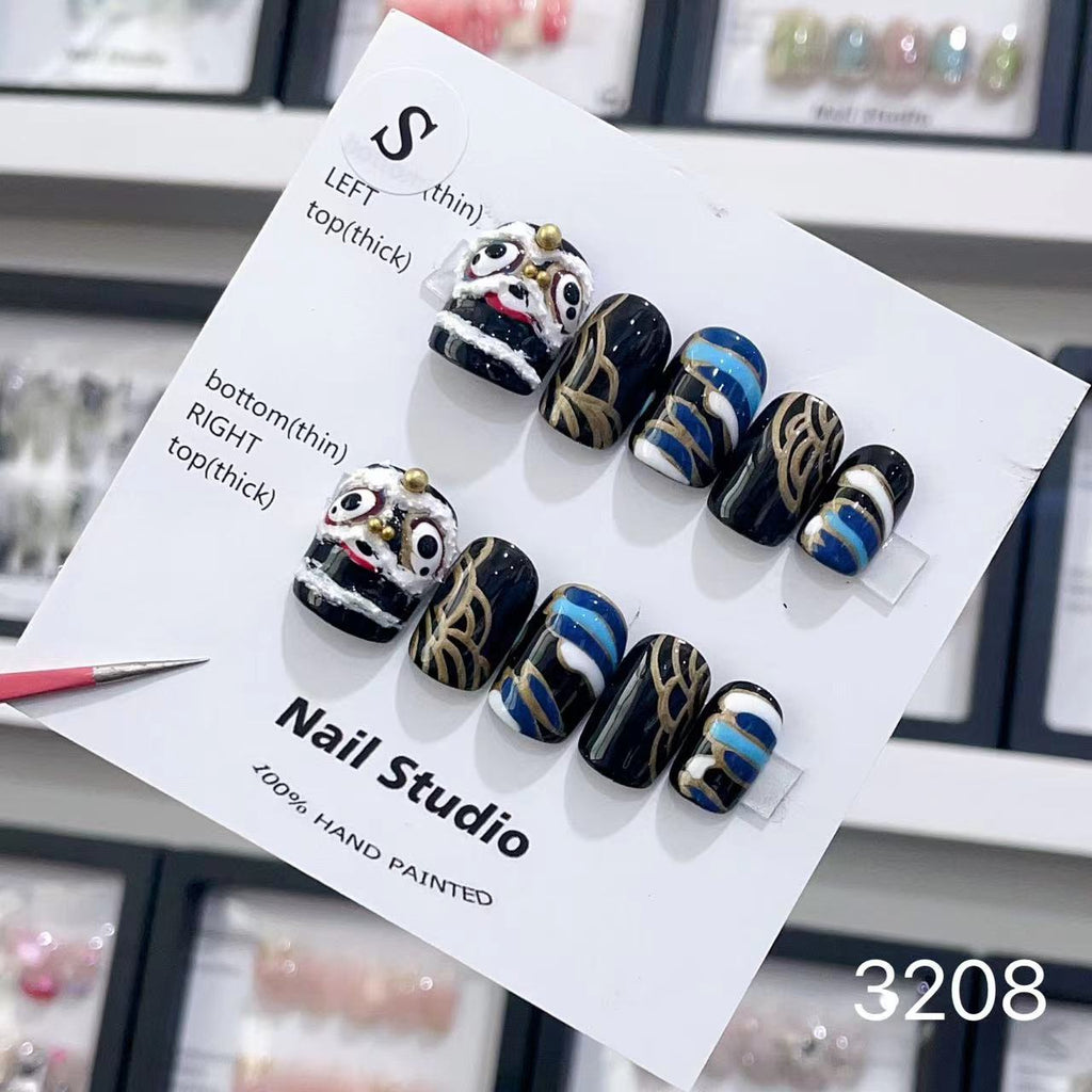 1025- Handmade press on nails fake nails removable