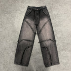 Street Fashion Vintage Jeans Raw Edges Design Lootquake LLC