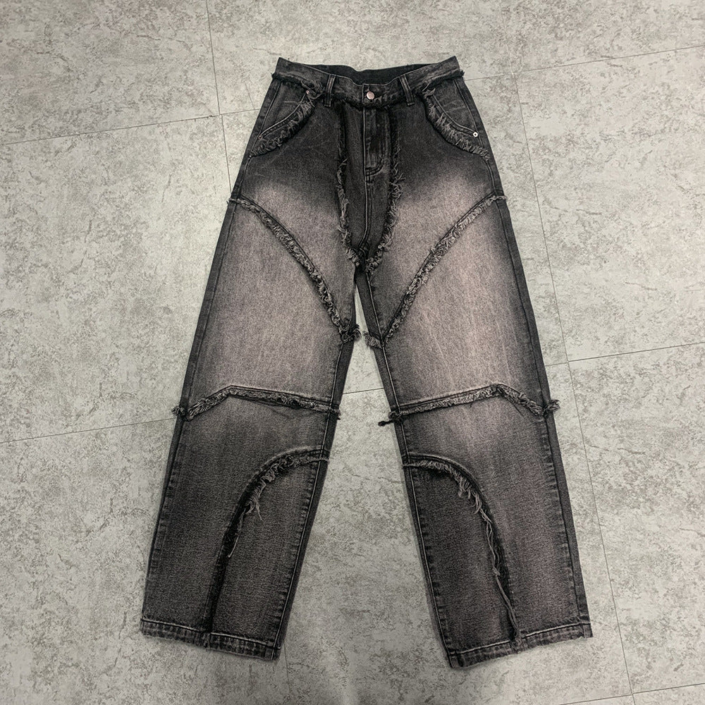Street Fashion Vintage Jeans Raw Edges Design Lootquake LLC
