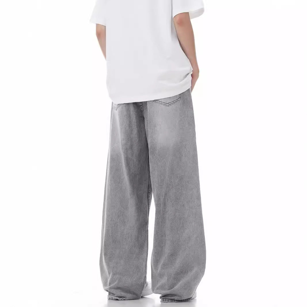 Loose Casual Wide Leg Straight Worn Jeans Lootquake LLC