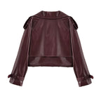 Women's Jacket Faux Leather Moto