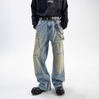 American Style Washed-out Vintage Straight Casual Loose Jeans Lootquake LLC