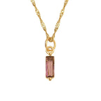 Color Twelve Birthstone Necklace Electroplating Pi-Mart