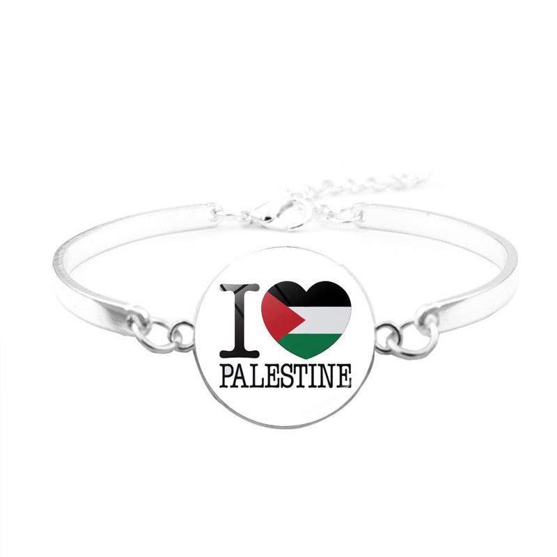 Free Palestine Bracelet | Palestinian Flag Keffiyeh Bracelet (MAC081) - SJB-DIAMOND ELITES