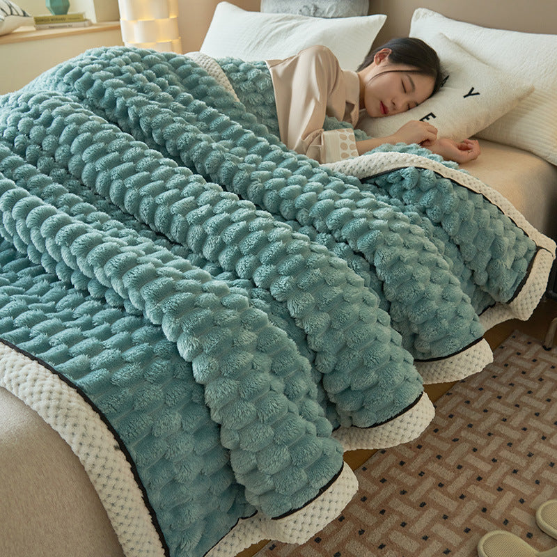 Coral Flannel Winter Thicken Thermal Cover Blanket Pi-Mart
