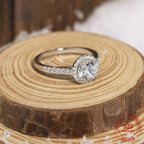 Round Zircon Women's Silver Ring Pi-Mart