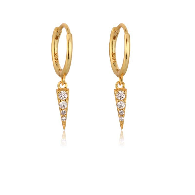 Flash Diamond Triangle Cone Earrings - Punk Style Women's Earrings - SJB-DIAMOND ELITES