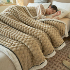 Coral Flannel Winter Thicken Thermal Cover Blanket Pi-Mart