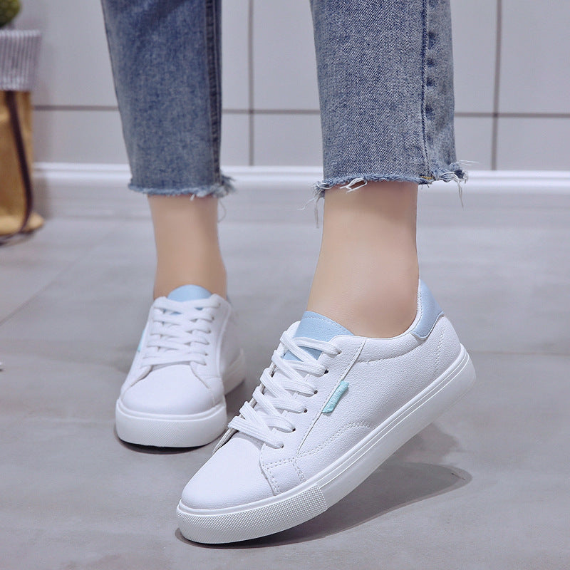 White Women's Sneakers - Flat Bottom Casual Shoes - SJB-DIAMOND ELITES