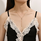 Fashion Simple Diamond Necklace Alloy Cross Pendant Necklace NK08210501 - SJB-DIAMOND ELITES