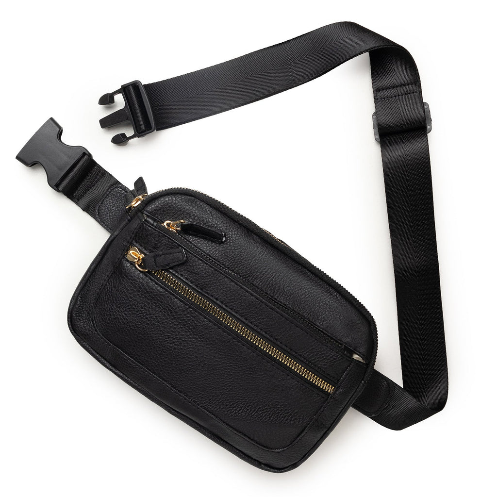 Multifunctional Fashion Fanny Pack – Adjustable Shoulder Strap Travel Breast Bag in Vegan Leather, Ideal Chest Purse for Holiday Sports and Running, Stylish Crossbody Waist Bag for Women - SJB-DIAMOND ELITES