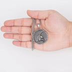 Titanium Steel Hip Hop Hero Of Sparta Helmet Pendant Necklace