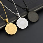 MAC095 Round Titanium Steel Unisex Style Necklace - SJB-DIAMOND ELITES