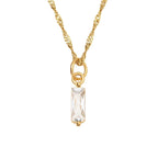 Color Twelve Birthstone Necklace Electroplating Pi-Mart