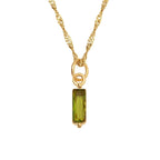 Color Twelve Birthstone Necklace Electroplating Pi-Mart
