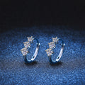 S925 Sterling Silver Plated Pt950 High-grade Ear Ring Moissanite Ear Studs