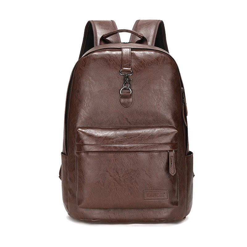 Boutique Men's Backpack Fashion Business Fan Large Capacity Soft Leather Backpack Travel Men's Short-haul School Bag MB21080302 - SJB-DIAMOND ELITES