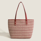 Tote bag women's large capacity tote purse, simple shoulder hobo bag red - SJB-DIAMOND ELITES