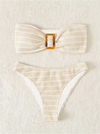 Swimsuit sexy striped tube top bikini swimsuit female bikini