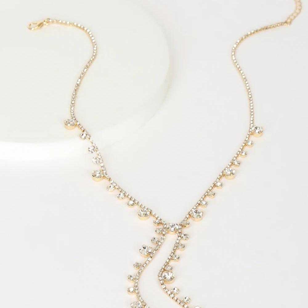 MAC088 Personalized Long Tassel Irregular Diamond Necklace - SJB-DIAMOND ELITES